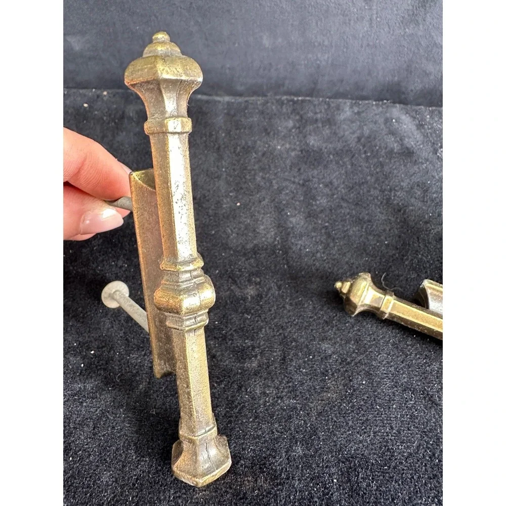 Vintage Brass Door Handles (Set of 2) Vintage Hardware Pull MCM Decor 4.5